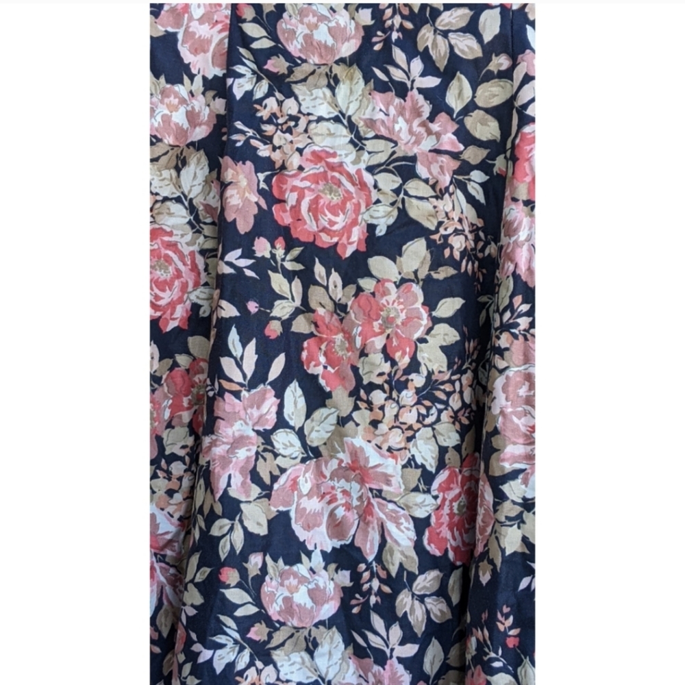 Vintage 90's Laura Ashley floral off the shoulder knee length dress 8 - Picture 2 of 9